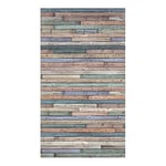 BM212 43 Papier peint photo intissé 3D en bois, pierre, forêt, nature, ville 280 x 159 cm Motif mur en bois vintage multicolore