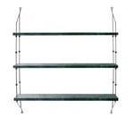 OX Denmarq - Morse, Black Steel Frame, Shelves: 3X Green Marble - Vägghyllor - Dennis Marquart - Vit - Metall/Sten