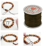 50m Strong Stretch Elastic Cord Wire Rope Bracelet Necklace Stri Light Brown