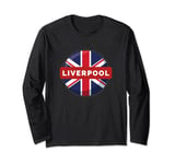 Liverpool City United Kingdom UK Flag Souvenirs For Gift Long Sleeve T-Shirt