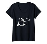 Womens Best American Flag Stunt Scooter Designs Men Women Riders V-Neck T-Shirt