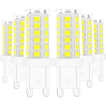 Tigrezy - Ampoules led G9, 5W Equivalent 40W Halogène Lampe Blanc 6000K Sans Scintillement Économie d'énergie Non Dimmable (Lot de 6) [Classe