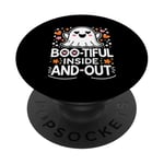 Boo-tiful Inside and Out - Cute Funny Ghost Halloween Pun PopSockets Adhesive PopGrip