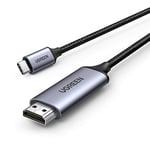 UGREEN USB C to HDMI Cable 2m, 4K@60Hz, 2K@120Hz, 1080P@144Hz, Thunderbolt 3 to HDMI 2.0 Cable, Compatible with iPhone 15 Series, MacBook Pro/Air, Mac Mini, iPad Pro/Air/Mini, Galaxy S23/S22/S21（2M）