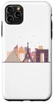 Coque pour iPhone 11 Pro Max Tour Eiffel de voyage cool ville Paris France silhouette cadeau