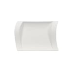 Villeroy & Boch 1025253570, New Wave SiofDish, Porcelain Plate for Starters and Desserts, Rectangular, Dishwasher and Microwave Safe White, 21 x 15 cm