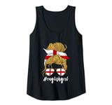 Womens English Girl Sunglass English Flag St George's Cross England Tank Top