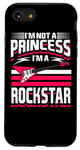 Coque pour iPhone SE (2020) / 7 / 8 Je ne suis pas une princesse, je suis une rockstar, guitariste Rock n Roll