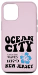 Coque pour iPhone 12/12 Pro ocean city catch the waves 1879 new jersey esthétique voyage