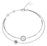 Guess JUBB04160JWRHL Crystal Detail 4G Logo Charm Bracelet Jewellery