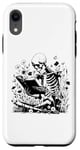 iPhone XR Skeleton Reading Book Floral Wisdom Funny Book Lover Case