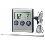 Thermomètre de cuisine numérique grand écran lcd, longue sonde pour Grill four, viande cuisson température alarme minuterie outil