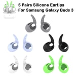 5Pairs Silicone Eartips Earplug Ear Cover Earbuds for Samsung Galaxy Buds 3