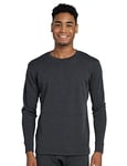 LAPASA Maillot de Corps Thermique Homme Laine Mérinos 100% Naturelle Manches Longues Base Layer de Sport Haut M67 Gris Foncé Chiné (Très Chaud) S