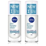 Nivea Deo milk Fresh RollOn Deo Beauty Elixir 40 ml x 2 packs - 3490