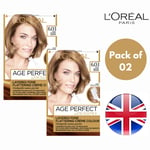 L'Oreal Excellence Age Perfect 6.03 Light Golden Brown Hair Dye - Pack of 2