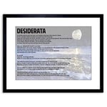 Wee Blue Coo Desiderata Ehrmann Placidly Noise Haste Quote Framed Wall Art Print