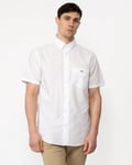 Gant Mens Regular Fit Short Sleeve Poplin Shirt - White - Size 2XL