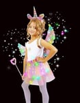 RUBIE'S Déguisement Licorne Lumineuse Enfant fille - Taille 5-8 ans - Composé d'un tutu et d'accessoires entièrement lumineux