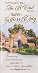 Happy Father's Day Card - You've Always Been Like A Dad To Me - Cottage Scene