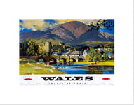 Wee Blue Coo Travel Transport Wales British Railways Wall Art Print