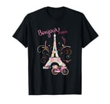 Bonjour Paris Eiffel Tower The Sign Of Love France Parisian T-Shirt