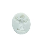 Silikomart 71.111.00.0096 Moule pour Pâte à Sucre SLK011 Clown Silicone Blanc