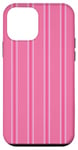 Coque pour iPhone 12 mini Rose rayé Girly Esthétique Preppy Stripe