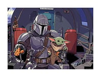 Komar Star Wars WB-SW-004 Tableau mural Motif Mandalorian The Child Cockpit Multicolore 70 x 50 cm