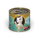 KITTY Cat Paté Agneau & Foie de volaille, 6 x 200 g, Nourriture Humide pour Chat, sans céréales, avec Taurine, Huile de Saumon et Moule aux orles Vertes, Aliment Complet à Haute teneur en Viande,