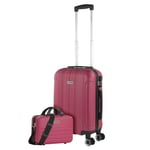 ITACA - Valise Cabine 55x40x20, Valise Cabine, Valise À roulettes, Valise Roulette, Valise Rigide, Résistant, Légère, Fraise