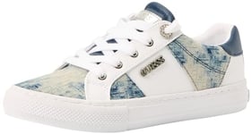 GUESS Femme Loven Basket, Blanc Bleu 171, 42 EU