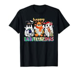 Happy Hallothanksmas Christmas Thanksgiving Halloween Ghost T-Shirt