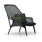 Vitra - Slow Chair  Ottoman, Svart, Choklad - Nojatuolit - Ronan & Erwan Bouroullec - Musta - Metalli