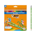 Bic Kids Evolution Illusion Erasable Colored Pencils - Pack of 24