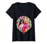 Official Barbie Festive Holiday, multiple colors V-Neck T-Shirt