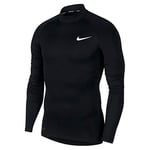 Nike M NP Top Ls Tight Mock T-Shirt à Manches Longues Homme Black/(White) FR: 4XL (Taille Fabricant: 4XL)