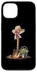 Coque pour iPhone 13 Pelle de jardinage avec nœud Coquette pour la fête des mères