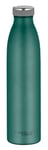 THERMOcafé by THERMOS TC BOTTLE Bouteille isotherme en acier inoxydable résistant aux boissons gazeuses Vert mat 0,75 l 12 h chaud 24 h froid Anti-fuite Pour l'école, les déplacements et le bureau