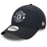 New Era 9Forty Strapback Cap Rubber Patch Manchester United Navy