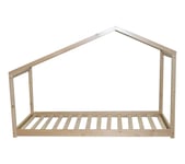 Lit cabane LILO 90x190 cm en bois naturel