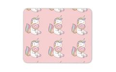 Cute Pink Unicorn Mouse Mat Pad - Donut Doughnut Kids Girls Gift Computer #8840