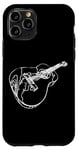 Coque pour iPhone 11 Pro Guitariste de croquis de guitare acoustique