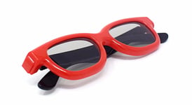 2 x Red and Black Kids 3D Childrens Glasses for Passive TVs Cinema Projectors