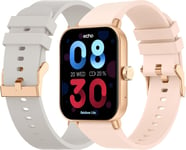 Rainbow Lite - Montre Connectée Homme 1.83" - Appel Bluetooth/Sans Fil & Capteurs Santé - Modes Sport Avec Coaching - 2 Bracelets Gomme - Légère & Étanche - Android/Ios[Con111897]