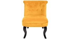 Fauteuil en tissu MARQUIS coloris moutarde