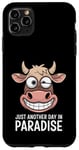 Coque pour iPhone 11 Pro Max Just Another Day In Paradise Cow Humour Sarcasme Femmes Hommes