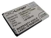 vhbw Li-Ion batterie 1500mAh (3.7V) pour mobile modem 4G System, E-Mobile, I-Mo, Softbank, T-Mobile comme LB1500-03.