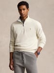 Polo Ralph Lauren Quarter-Zip Jersey Top, Parchment Cream