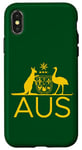 iPhone X/XS AUSTRALIA KANGAROO AND EMU COAT OF ARMS AUS AUSSIE SPORTS Case